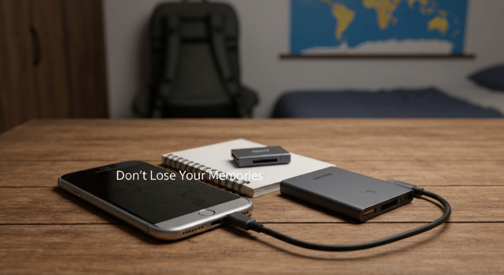 How to Back Up Travel Photos Without a Laptop (3 Simple Methods)